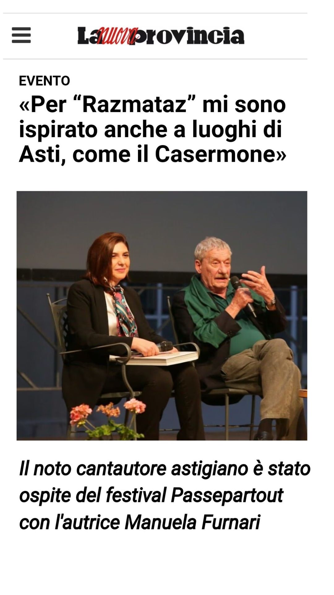 Paolo Conte Manuela Furnari Asti Paolo Conte Manuela Furnari Asti