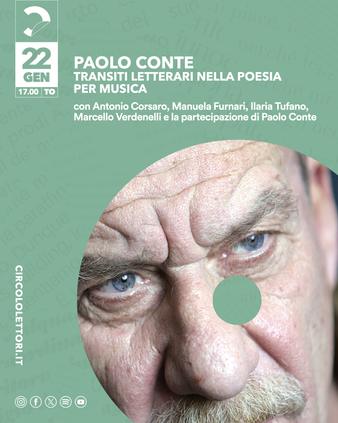 Paolo Conte. Transiti letterari nella poesia per musica. Circolo dei lettori a cura di Manuela Furnari Paolo Conte. Transiti letterari nella poesia per musica. Circolo dei lettori a cura di Manuela Furnari